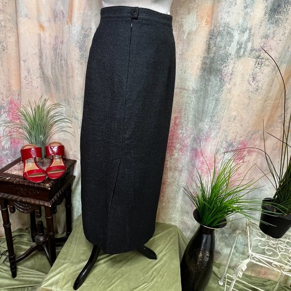 VTG 📌 Hammer Bavarian Pencil Virgin Wool Loden Skirt - Picture 2 of 16